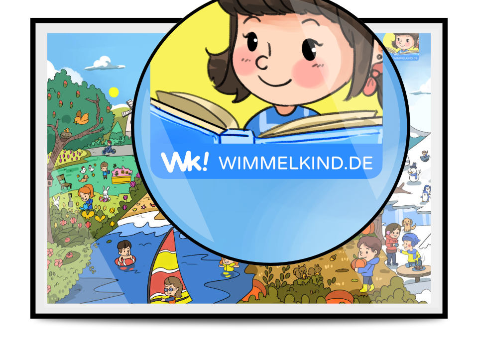 Wimmelkind Plakat Jahreszeiten Details